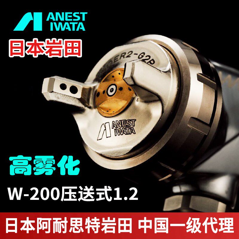 日本岩田W-200-122P/G2P压送式口径1.2高雾化喷漆油泵枪油漆喷枪