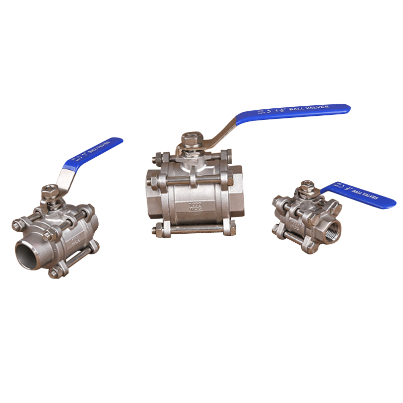 201/304三片式球阀带锁/自锁丝扣焊接球阀阀门/水阀开关4分6分1寸