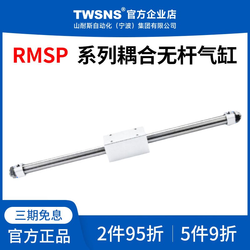 TWSNS耦合无杆气缸RMSP缸径16/20/25行程50/500/700/800/900