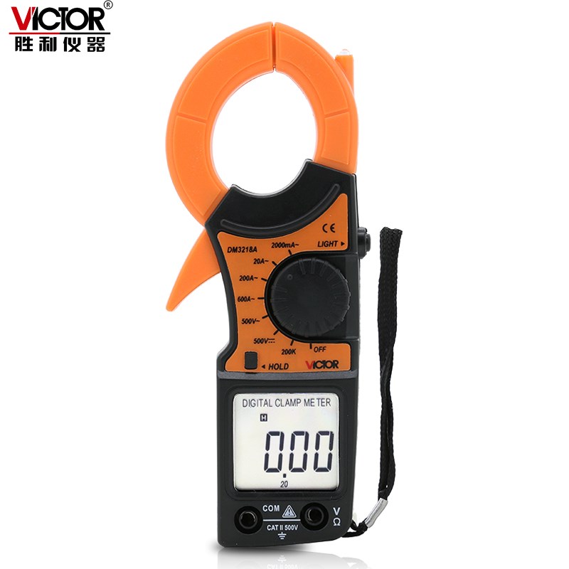 胜利仪器DM3218+袖珍式数字钳形表VC3218A+电压电流火线判断3201
