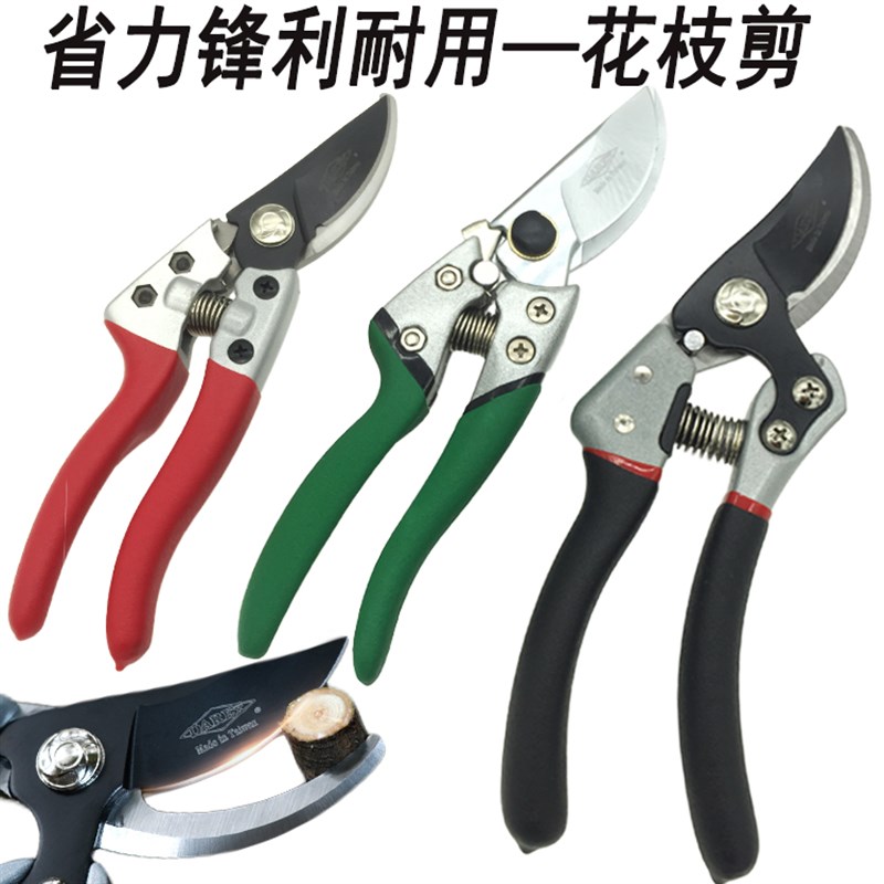 台湾进口SK5钢修枝剪园林果树剪刀粗枝花剪 省力树枝修花园艺剪刀