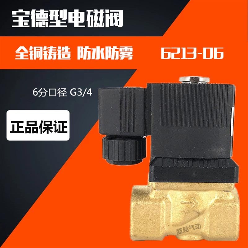 6213-06 6分宝德电磁阀水阀 气阀 油阀 2231020 AC220V 24V SLGPC