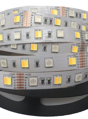 LED灯带5050芯片RGB+CCT七彩白光暖白12V24VRGB+调光调色温五色灯