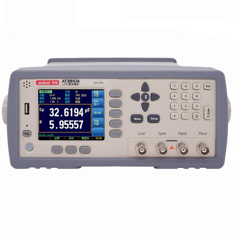 LCR精密型数字电桥AT3810A电容电感电阻测试仪高精度20KHz