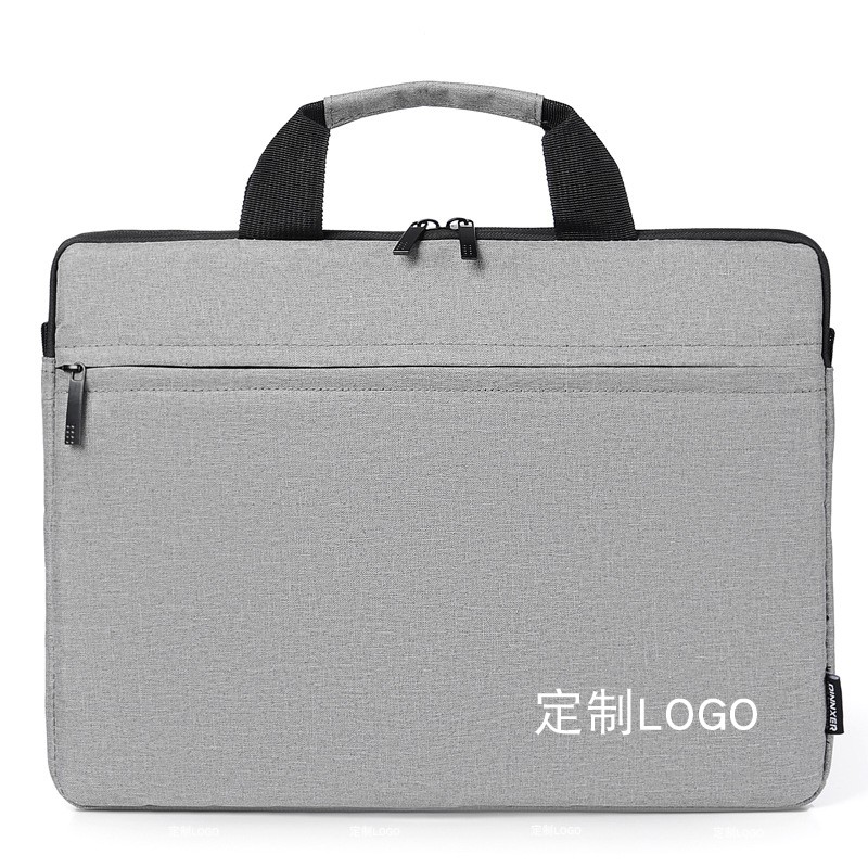 订做LOGO笔记本电脑包定制商务出行防水工作手提包公文包制作绣花