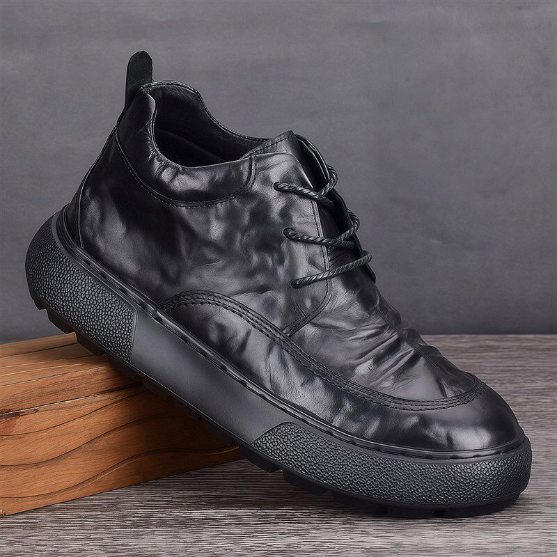 马丁靴男款2025秋冬靴子男士头层牛皮高帮工装鞋轻便休闲皮鞋真皮