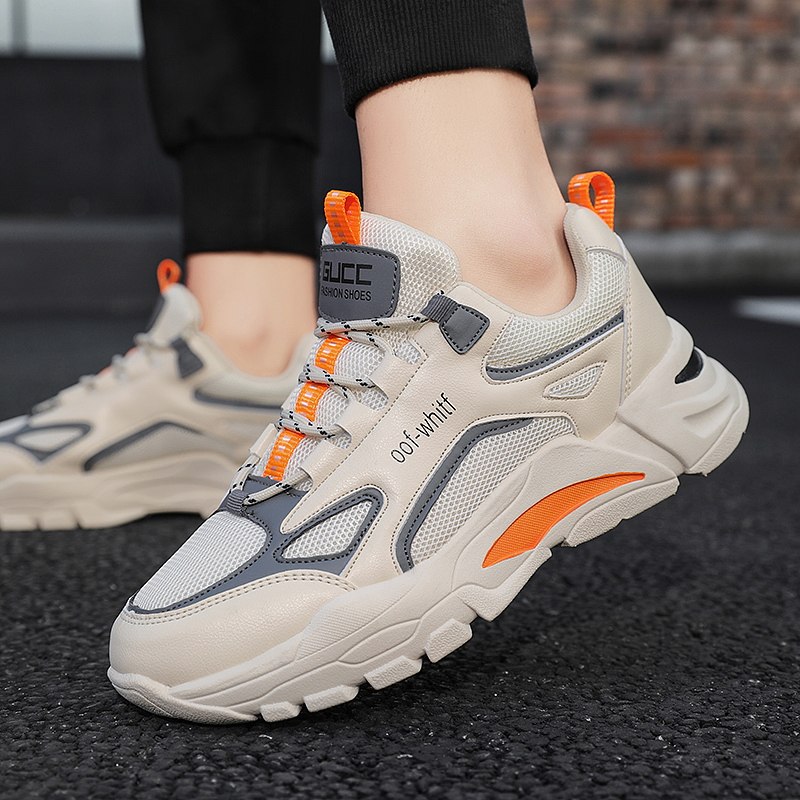 儿童系鞋带运动鞋小学生软u底跑步鞋男童鞋子防臭网面老爹旅游鞋