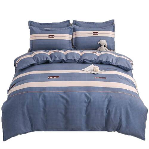 四件套100全棉床上用q品床单被套1.8m双人被罩床上4件套秋冬季