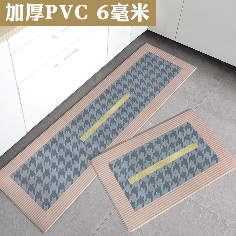 厨房地垫 PVC防油防水垫子可擦洗防滑脚垫加厚进门口防摔家用地毯