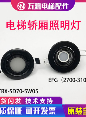 日立电梯配件HGE轿厢应急灯照明筒灯 EFGNTRX-SD70-5W05 LED射灯