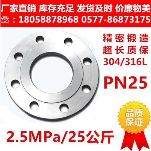 304 316L不锈钢法兰盘平焊法兰PL50-25RF PN25PN40锻打法兰2.5MPa