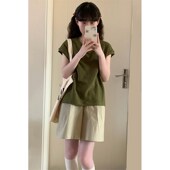 短裤 减龄复古休闲运动套装 短袖 宽松显瘦学生韩版 跑步两件套 女夏季