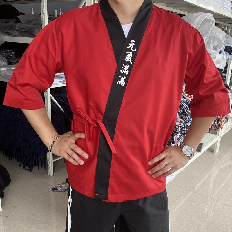 日式和服厨师服厨房韩国料理服工作服厨师衣服韩式夏装厨师工作服