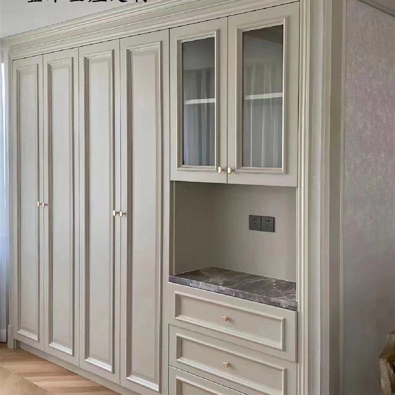 全屋定制衣柜定制整m体纯实木美式法式 欧式 新中式卧室家具衣帽