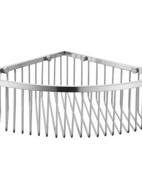 卫生间浴室三角置物架收纳篮壁挂304不锈钢F拉丝1层打孔17202530c