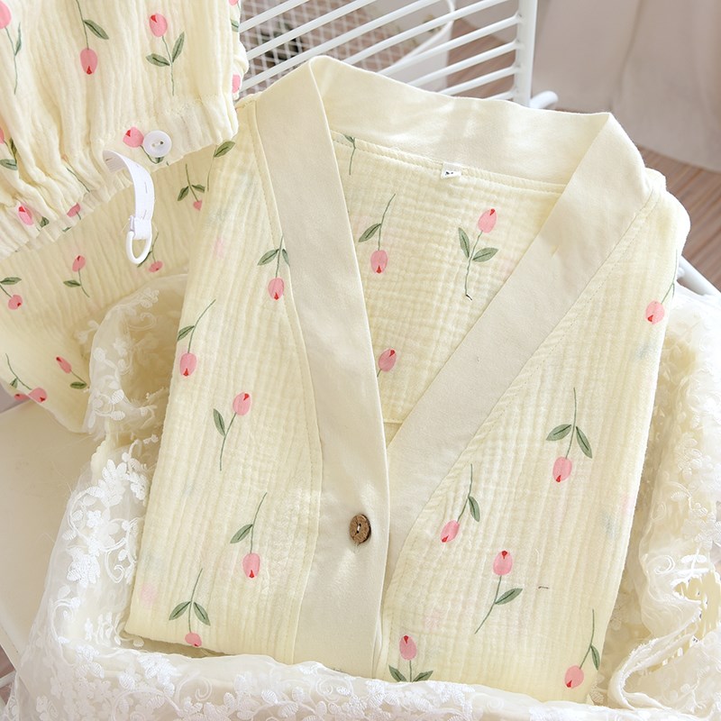 月子服纯棉产后4月份5睡衣女春秋薄款夏季孕妇长袖套装哺乳家居服