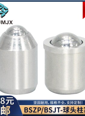 BSZP/BSJT不锈钢压入式球头柱塞滚珠弹簧定位锁紧销带肩钢珠螺丝