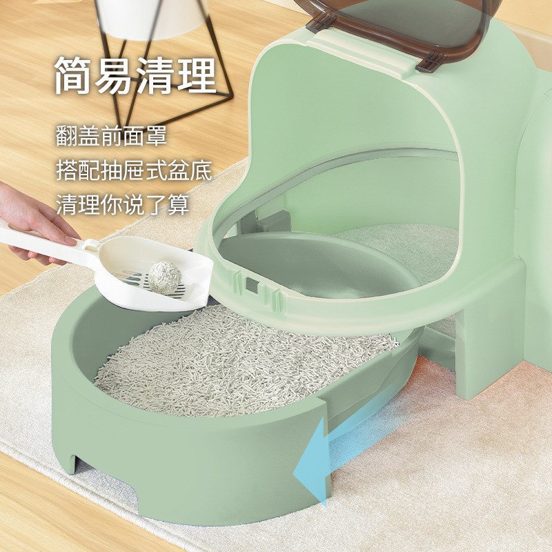 抽屉式星空隧道j猫厕所全封闭走廊猫砂盆大空间猫咪厕所除臭防外