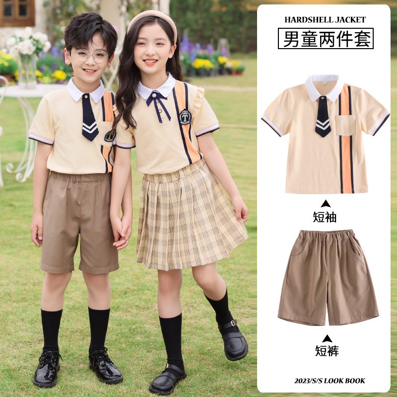 幼儿园园服夏装儿童校服套装x小学生夏季班服英伦学院风毕业照服