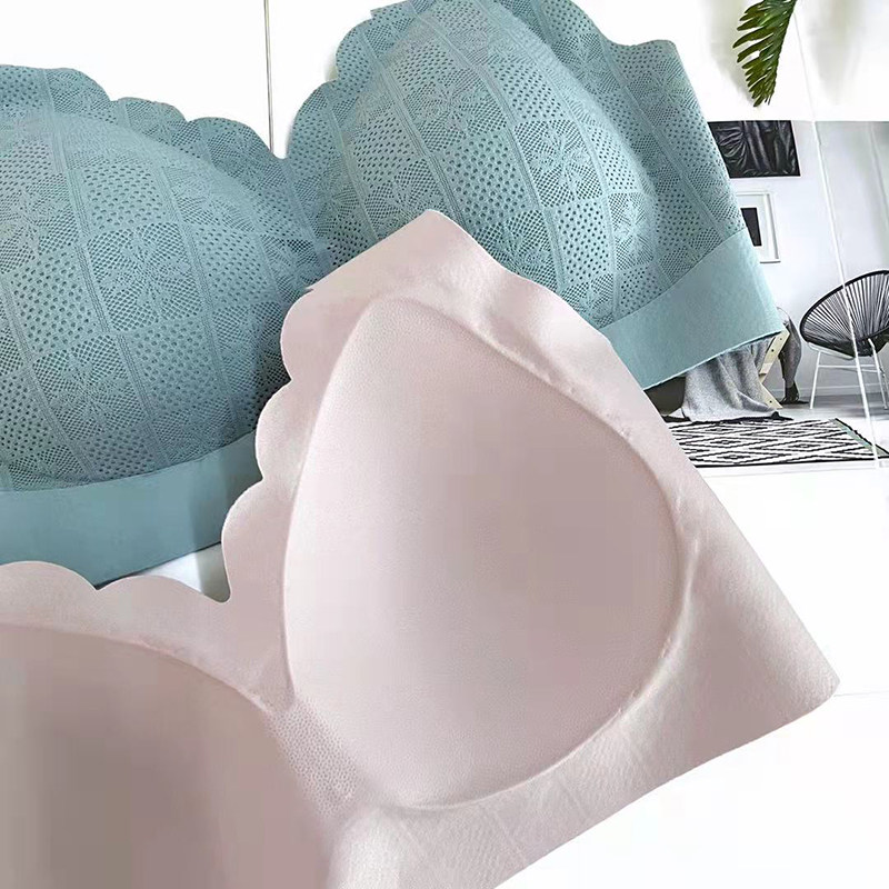 无痕一体背心式固定杯内衣薄款不可拆运动睡眠大胸显小聚拢文胸罩