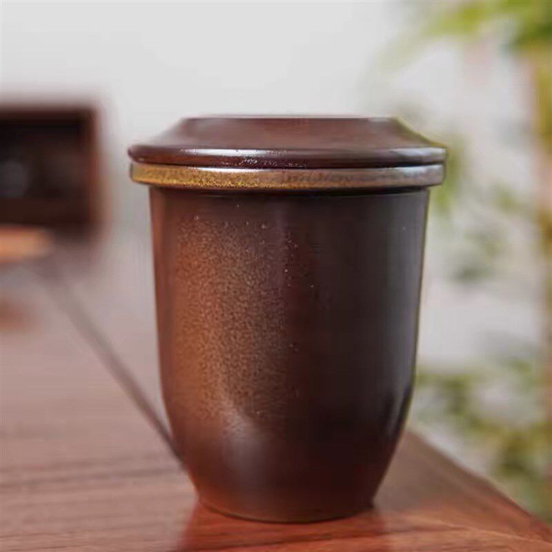 广西钦州坭兴陶茶叶罐原矿手工y茶罐六堡茶防潮透气泥兴陶存醒茶
