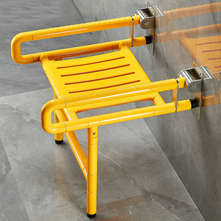 浴室折叠凳卫生间老年人洗澡凳老人扶手栏杆壁挂式W防滑安全沐浴