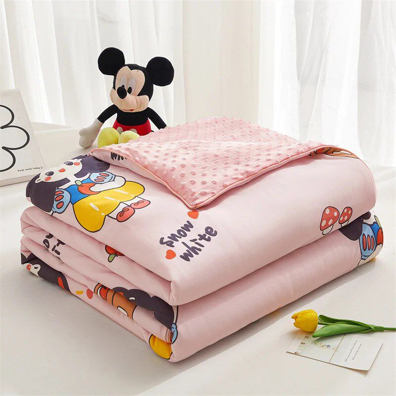 A类母婴级凉豆豆夏凉被儿童可机洗大豆纤维O空调被宝宝小被子春秋