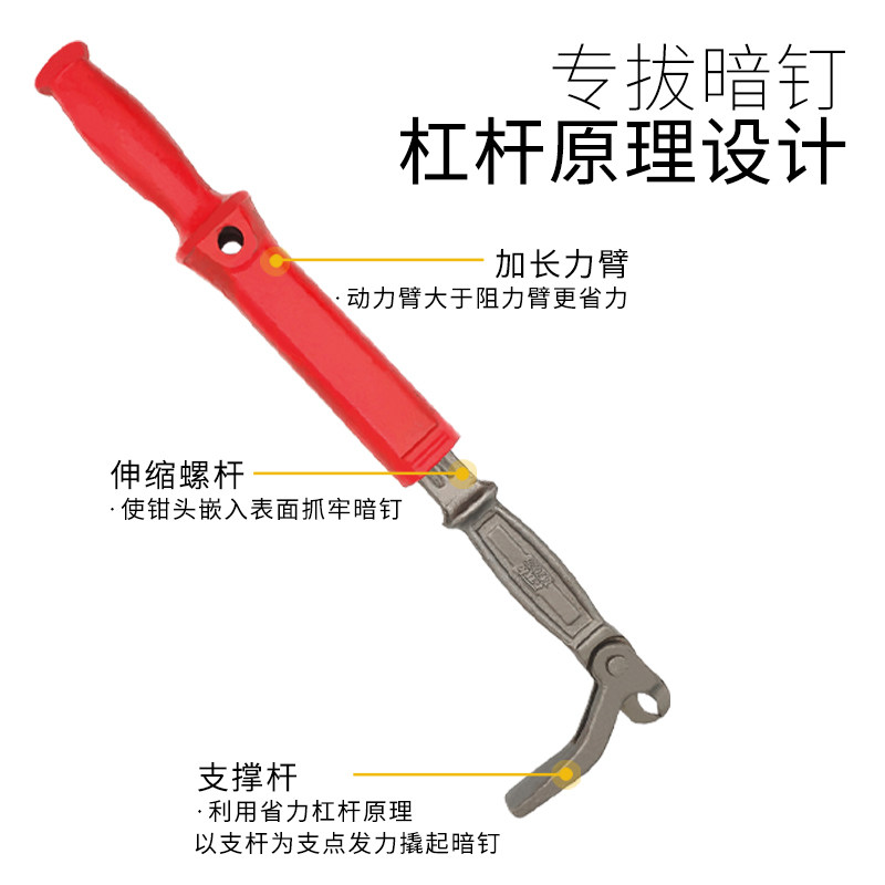 木工拔钉器起钉神器拔钉子木板起钉子H拆钉钳起钉器取铁钉无头暗