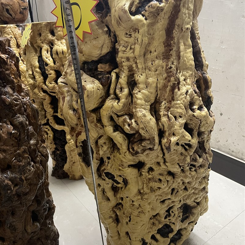 枣木纯实木根雕花架龙纹天然大尺寸艺术造型花架R木墩底座原木摆
