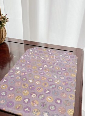 双面加厚茶席/有兔兔 长45 宽3V0紫色好梦幻