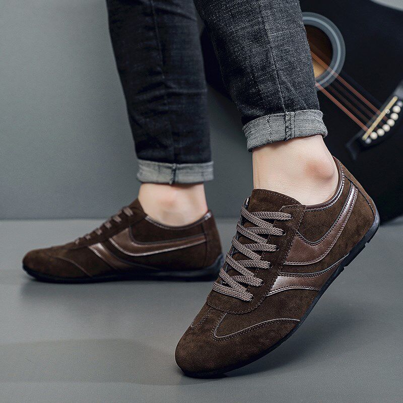 豆豆鞋男款夏季男士韩版增高商务时尚休闲皮鞋软底V防滑潮流鞋子