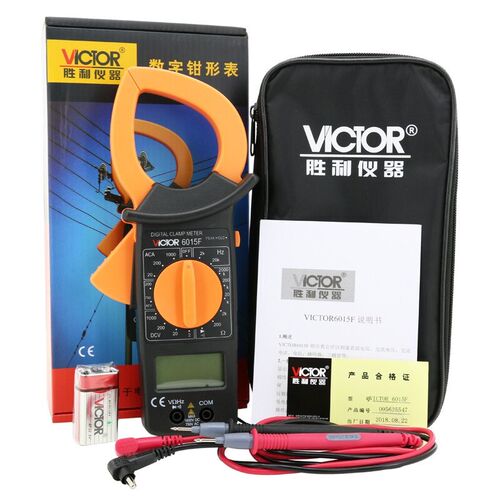 深圳胜利数字钳形表VICTOR 6015F 数字钳形万用表 带频率