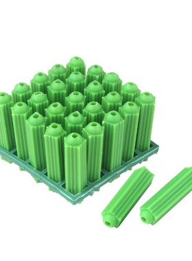 绿色塑料膨胀管6mm6厘8mm8厘涨塞胀塞M6M8墙塞胶塞彭胀管胶栓胶粒