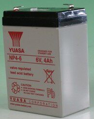 YUASA汤浅蓄电池 NP4-6 6V4AH电子设备 照明电源 玩具车用电瓶
