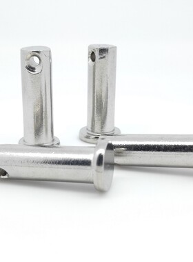 304不锈钢销轴 M5M6M8M10带孔插销/定位销*35/40/45/50/120 GB882