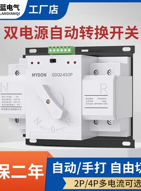 双电源自动转换开关家用单相220伏63A备用电源手动切换开关控制器