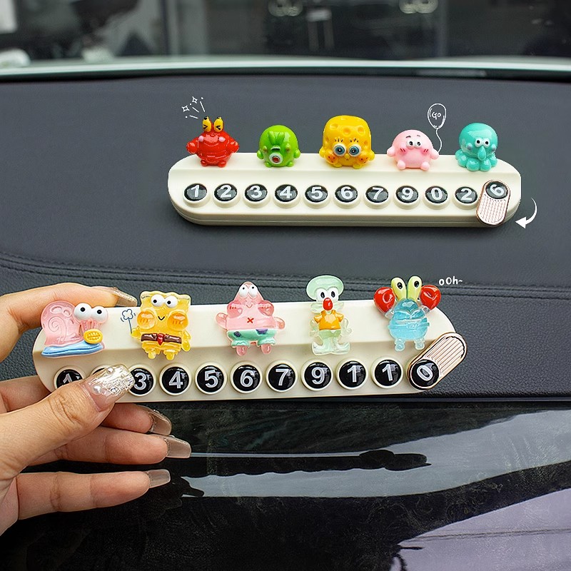 汽车临时停车号码牌摆件女高端留号器车上车N载手机移车挪车电话