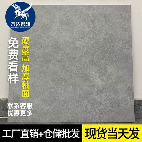 灰色哑光釉面瓷砖 60o0x600客餐厅卧室防滑地砖室内商铺连纹仿古