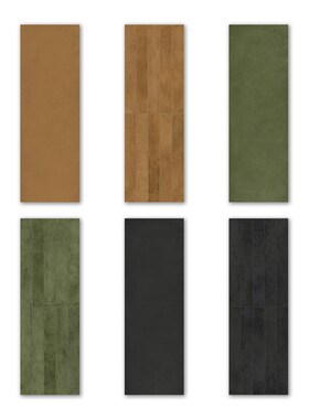 法式墨绿色长条砖l拼接300*900面包店卫生间厨房餐厅墙砖