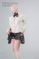 【RubberRisa】 Photo by kigurumi, a senior from the Discipline Department, of her JK uniform shirt COS latex split thumbnail 5