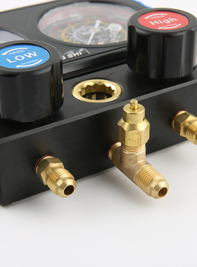 曾氏汽车空调双表加氟表 r134a制冷剂空调加氟工具套装冷煤雪种表
