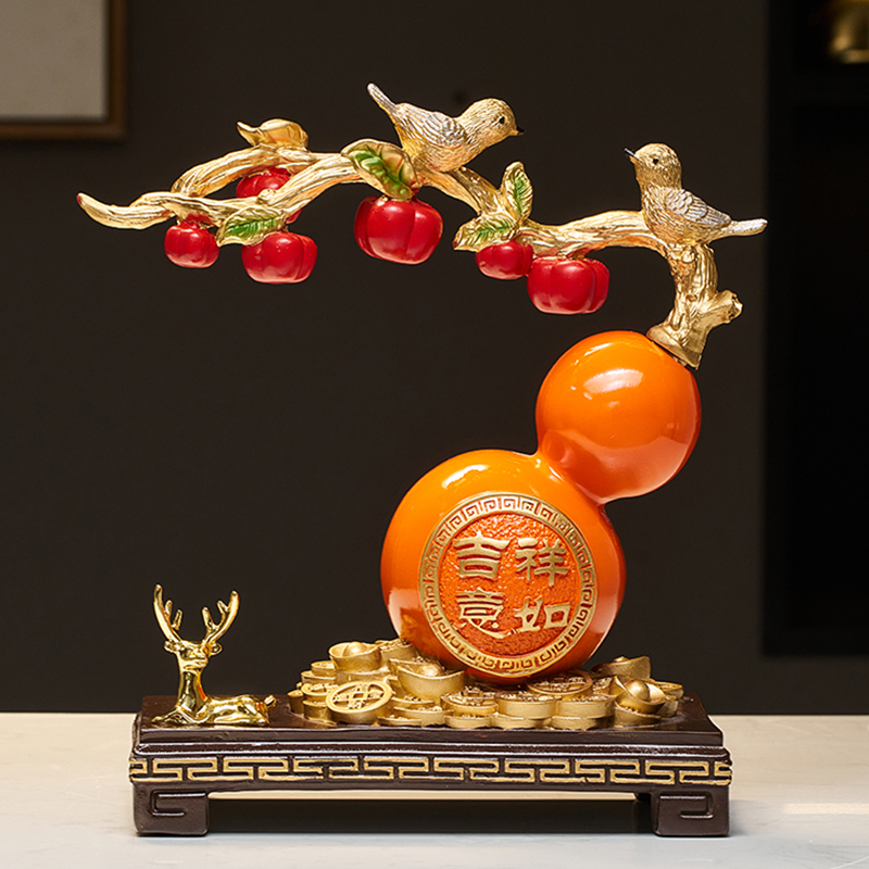 葫芦摆件客厅招财开业礼物酒柜装饰品工艺礼品摆饰事事如意乔.迁