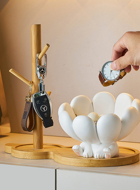 治愈系可爱进门门口钥匙收纳摆件客厅玄关电视柜.家居装饰品