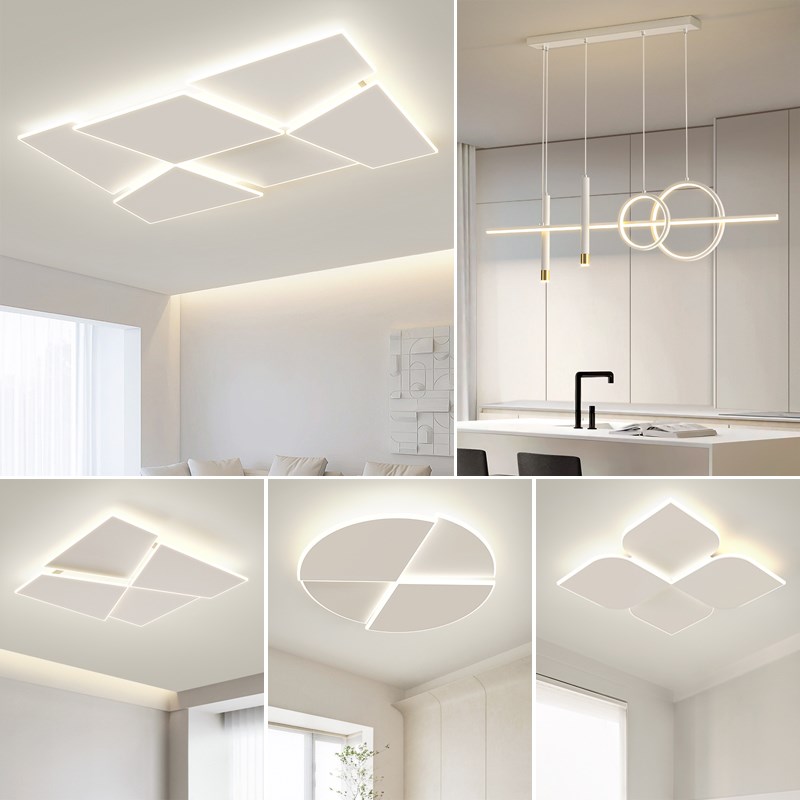 客厅灯简约大气北欧主灯奶油风卧室房间M吸顶灯具全屋套餐组合