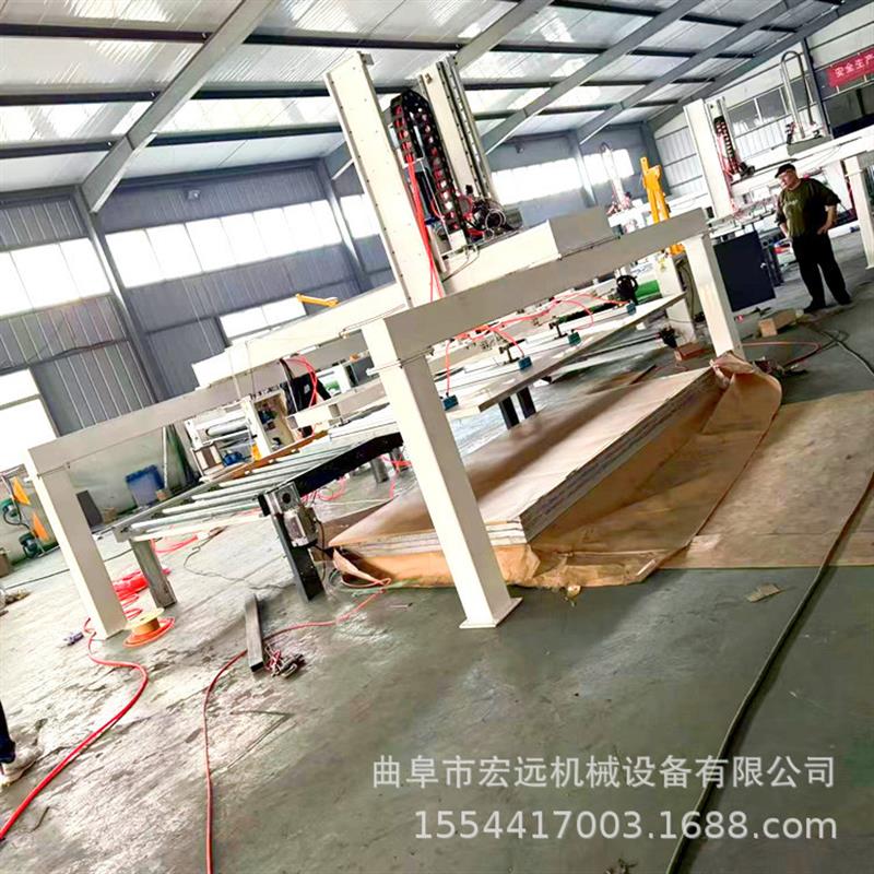 不锈钢镀锌板金属板覆膜机 卫生间隔断板热熔胶膜平贴机 自动收卷