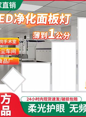 led净化灯30x90洁净灯直播间打光无尘车间面板明装吸顶灯300x1200