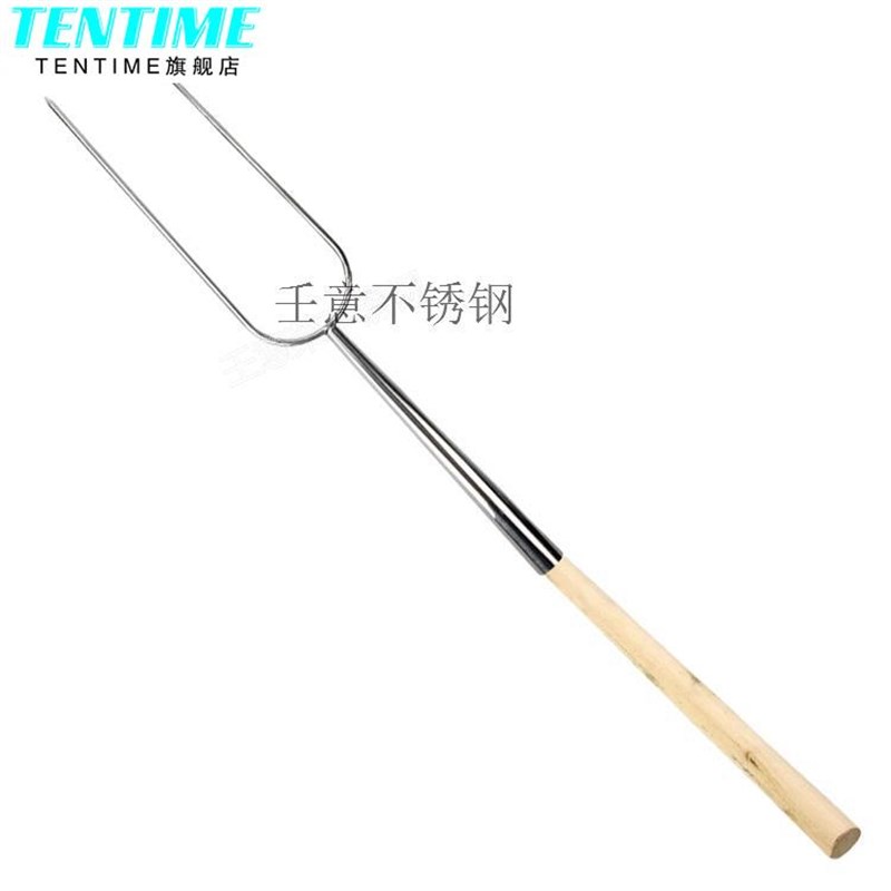加粗烤乳猪叉子不锈钢羊腿烤炉专用板鸭烧烤肉叉超长Y大号烤鸡叉