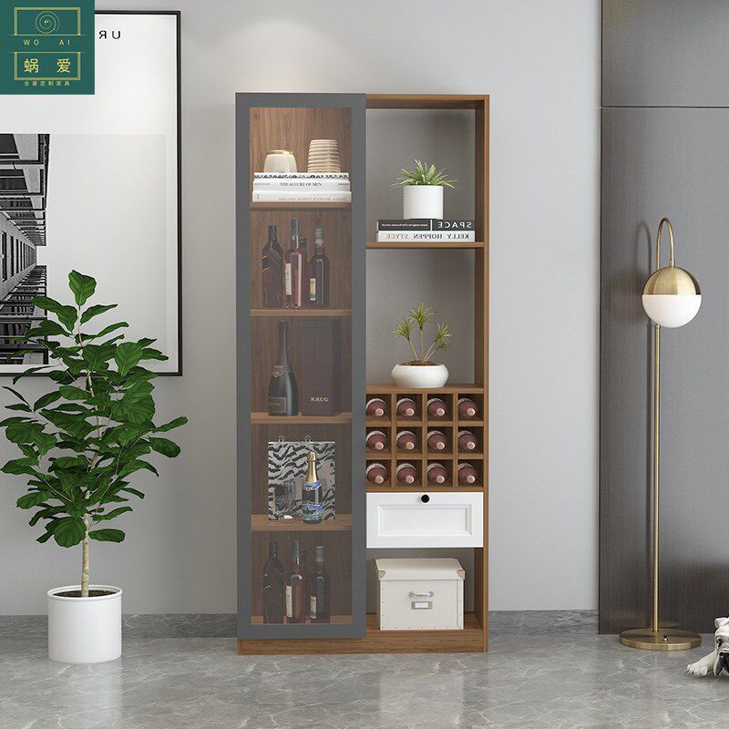 简约现代定制红酒l柜厨房储物柜子餐厅柜茶水酒水柜小户型收纳柜
