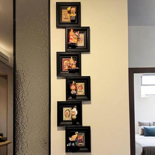 我家大白墙有救啦！盲盒收纳展示架上墙家用创意装饰摆件diy相框