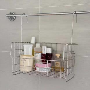 不锈钢浴室挂篮家用淋浴间可拆卸洗发水沐浴露挂篮洗漱台面置物架